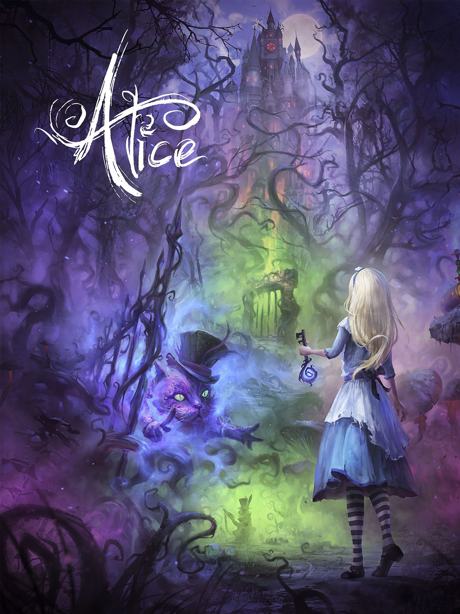 Alice virtual reality escape room from wonderland.